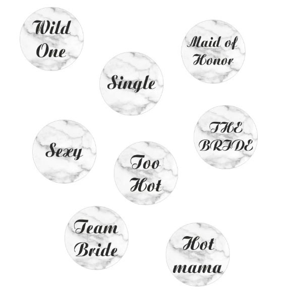 Κονκάρδες Μπάτσελορ Μάρμαρο ( 8 τεμ)