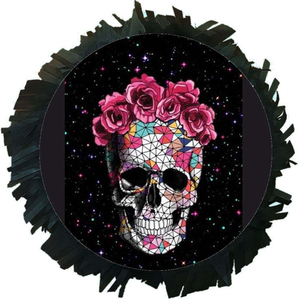 Πινιάτα Νεκροκεφαλή με λουλούδια