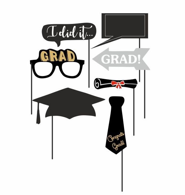 Photobooth Props για Αποφοίτηση (7 τεμ)