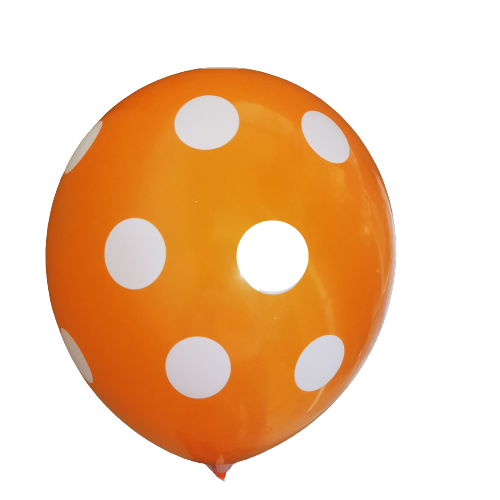 Μπαλόνια Pastel R100 Πουά Πορτοκαλί /25 τεμ