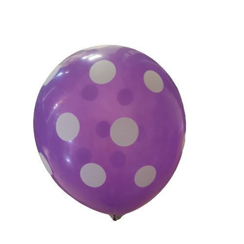 Μπαλόνια Decor R100 Πουά Λιλά /25 τεμ