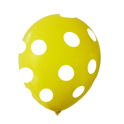 Μπαλόνια Pastel R100 Πουά Κίτρινο /25 τεμ