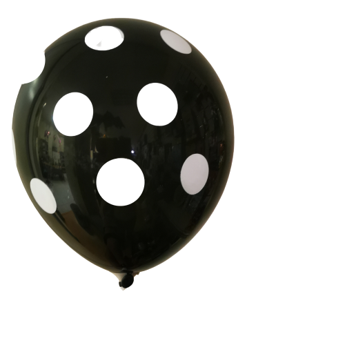 Μπαλόνια Pastel R100 Πουά Μαύρο /25 τεμ