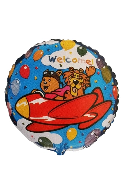 Μπαλόνι Φοιλ 18 Welcome Plane / 46 εκ - ασυσκεύαστο