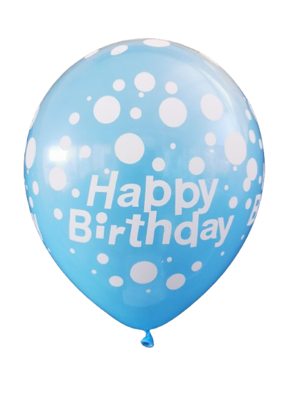 Μπαλόνια 12 Happy Birthday Σιέλ All around /25 τεμ