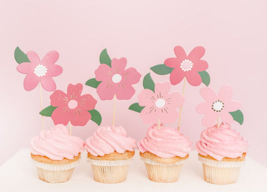 Διακοσμητικές Οδοντογλυφίδες Λουλούδια 13-14.5 εκ / 8 τμχ