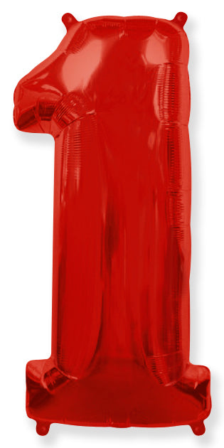 Μπαλόνι Σχήμα Κόκκινο Νούμερο 1 / 90 εκ ύψος - Ασυσκεύαστο