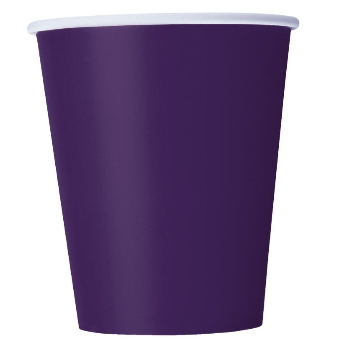Ποτήρια Χάρτινα 266ml Μωβ /8 τεμ - Deep Purple