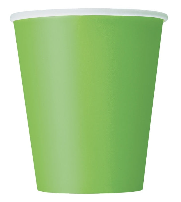 Ποτήρια Χάρτινα 266ml Λαχανί /8 τεμ - Lime Green