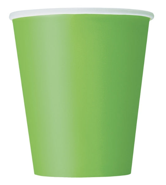 Ποτήρια Χάρτινα 266ml Λαχανί /8 τεμ - Lime Green