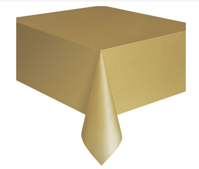 Τραπεζομάντηλο πλαστικό  Χρυσό - Gold 137 x 274 εκ