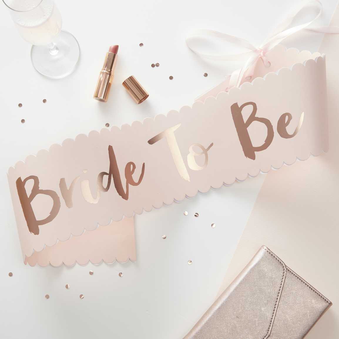 Γιρλάντα Bride To Be  Pink & Rose Gold / Ροζ Χρυσό