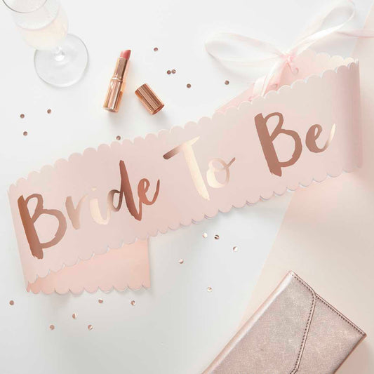 Γιρλάντα Bride To Be  Pink & Rose Gold / Ροζ Χρυσό