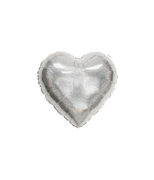 Μπαλόνι Φοιλ 18 Καρδιά - Ασημί Στρας / 46 εκ ασυσκεύστο