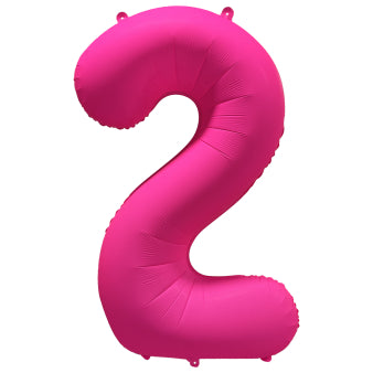 Neon Μπαλόνια Αριθμοί Φούξια 86 cm - 34"