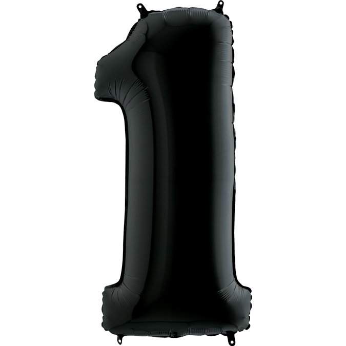 Μπαλόνια Αριθμοί Μαύρο 66 cm - 26"