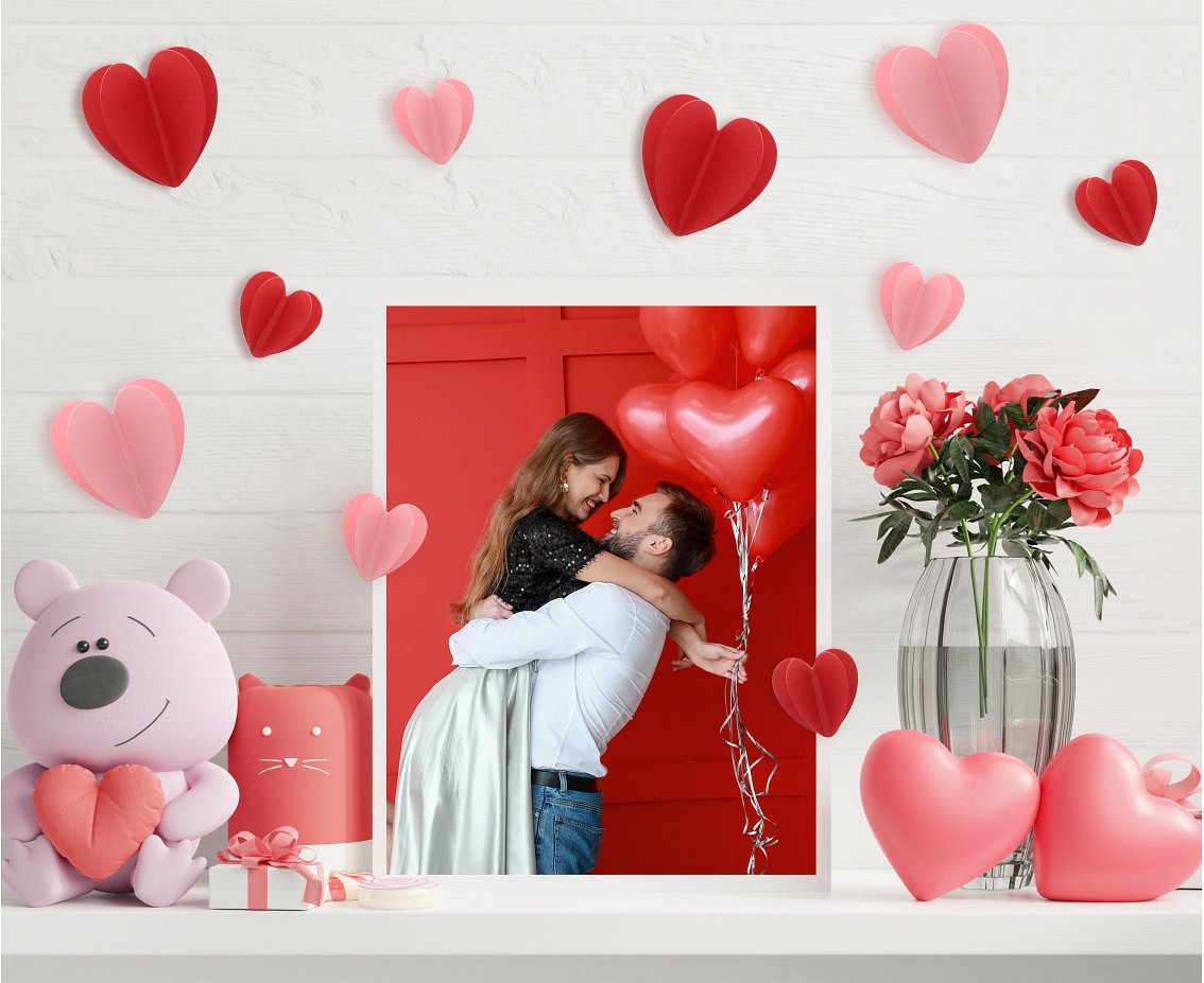 Αυτοκόλλητα 3D Καρδιές  Love is in the air (12 τεμ)