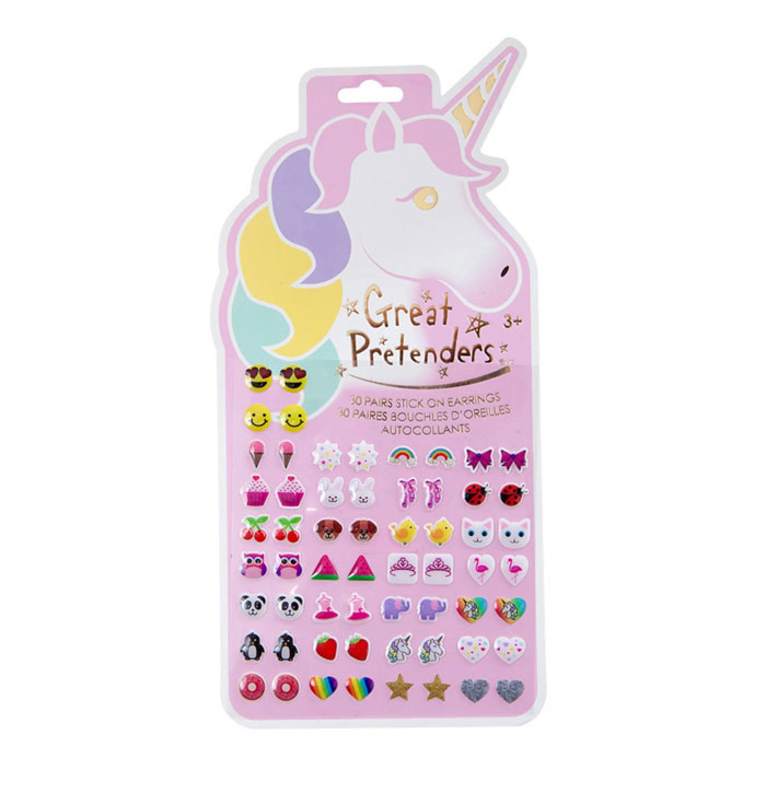 Αυτοκόλλητα σκουλαρίκια Μονόκερος (30 τεμ)