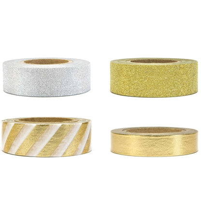 Αυτοκόλλητη Ταινία Διακόσμησης Gold (4 τεμ)