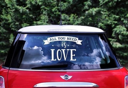 Αυτοκόλλητο αυτοκινήτου γάμου "All you need is love"
