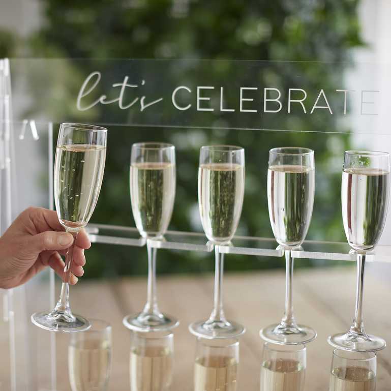Ακρυλικό Σταντ Για Ποτά - Let's Celebrate