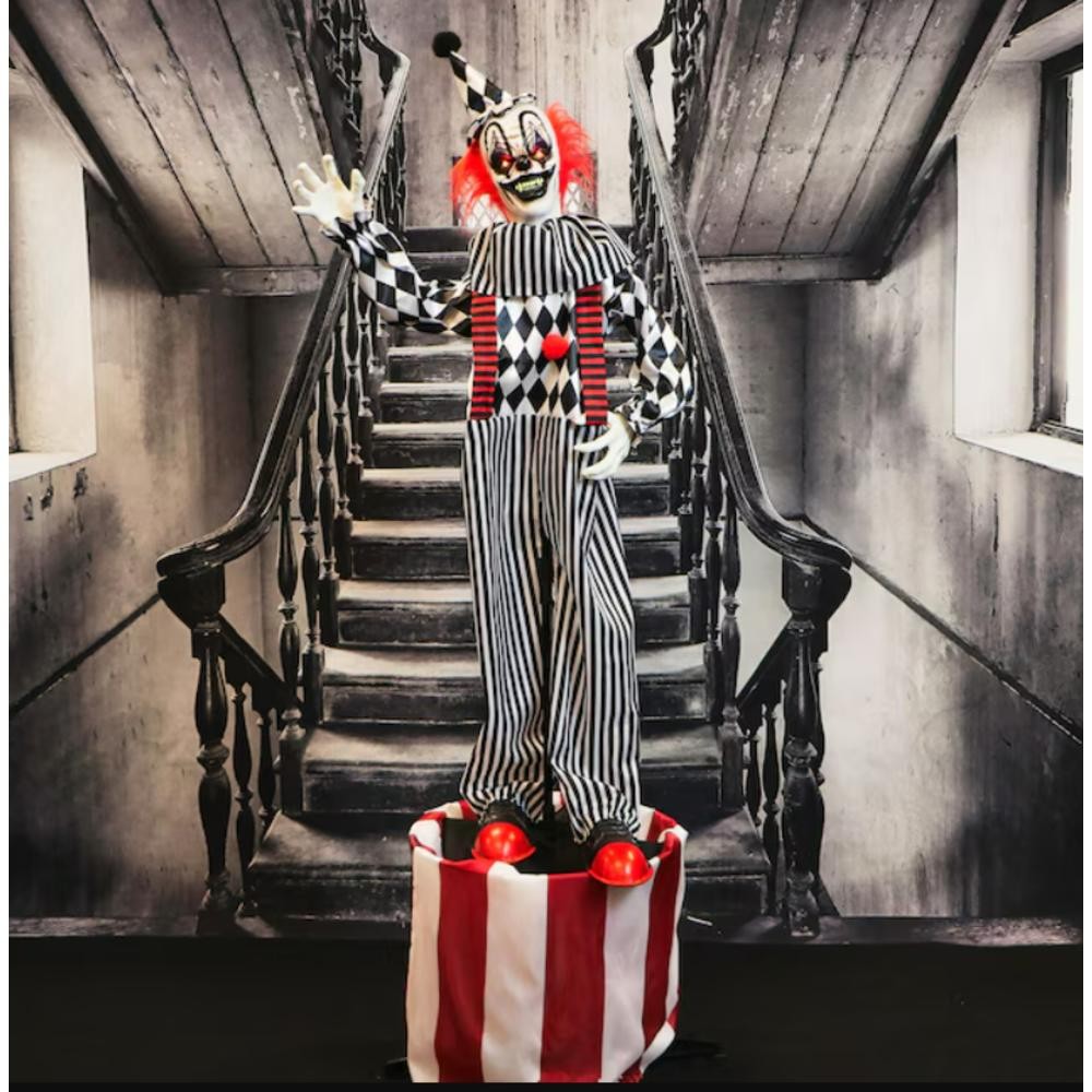 Animatronic Φιγούρα Halloween - Κλόουν σε Σκηνή με ήχο και φως 180m