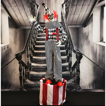 Animatronic Φιγούρα Halloween - Κλόουν σε Σκηνή με ήχο και φως 180m