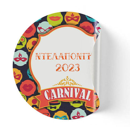 Αποκριάτικο Αυτοκόλλητο Ντελαπόνγκο (6 τεμ)