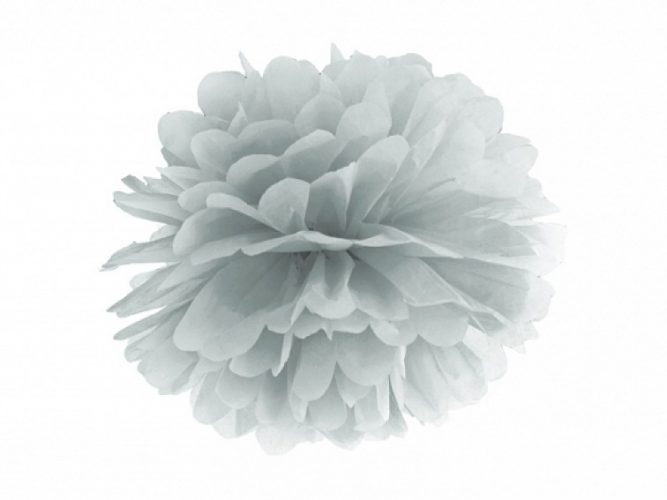 Γκρι χάρτινο pom pom