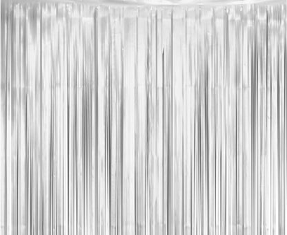 Ασημί ματ Κουρτίνα Διακόσμησης 200x100cm