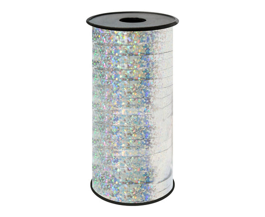 Ασημί Holographic κορδέλα 92m