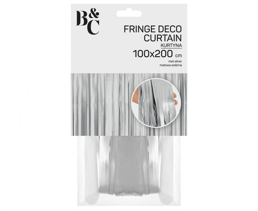 Ασημί ματ Κουρτίνα Διακόσμησης 200x100cm