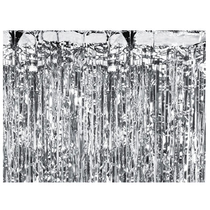 Ασημί Μεταλλική Κουρτίνα Διακόσμησης