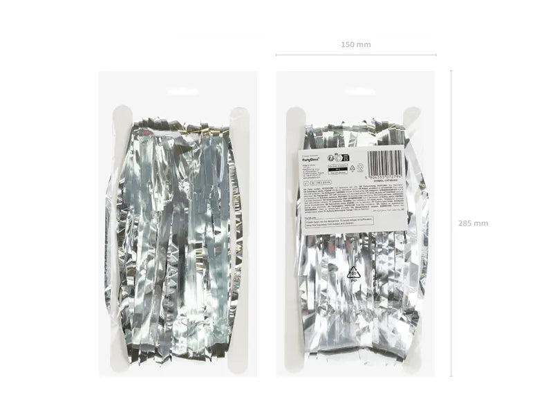 Ασημί Μεταλλική Κουρτίνα Διακόσμησης