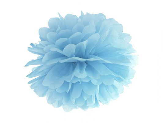 Baby Blue χάρτινο Pom Pom - 25cm