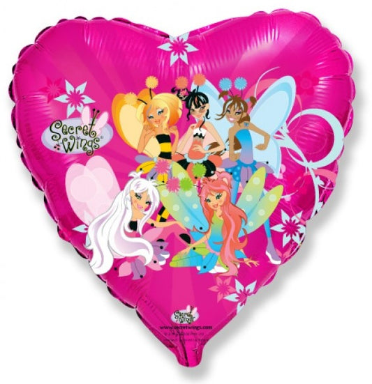 Μπαλόνι Φοιλ 18 Καρδιά - Secret Wings / 46 εκ ασυσκεύστο
