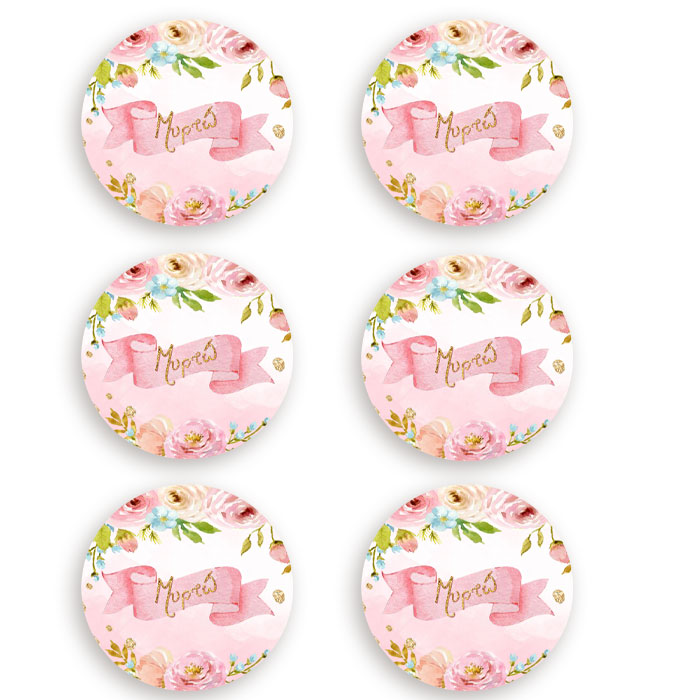 Κονκάρδες Φλοράλ (6 τεμ)