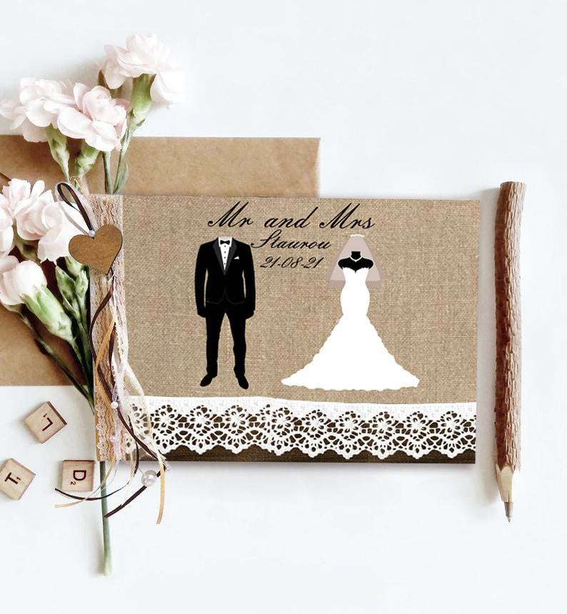 Βιβλίο Ευχών γάμου - Mr and Mrs