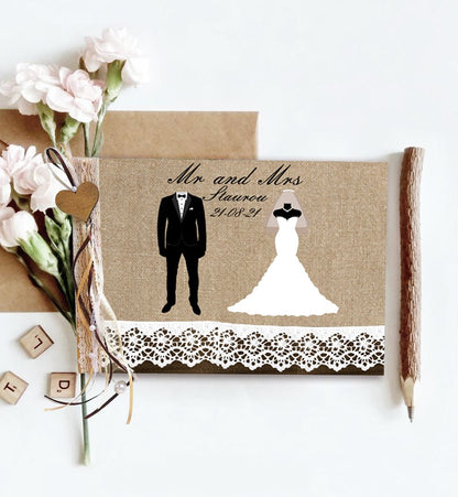 Βιβλίο Ευχών γάμου - Mr and Mrs