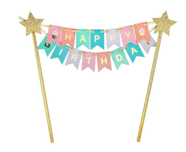 Cake Topper Happy Birthday