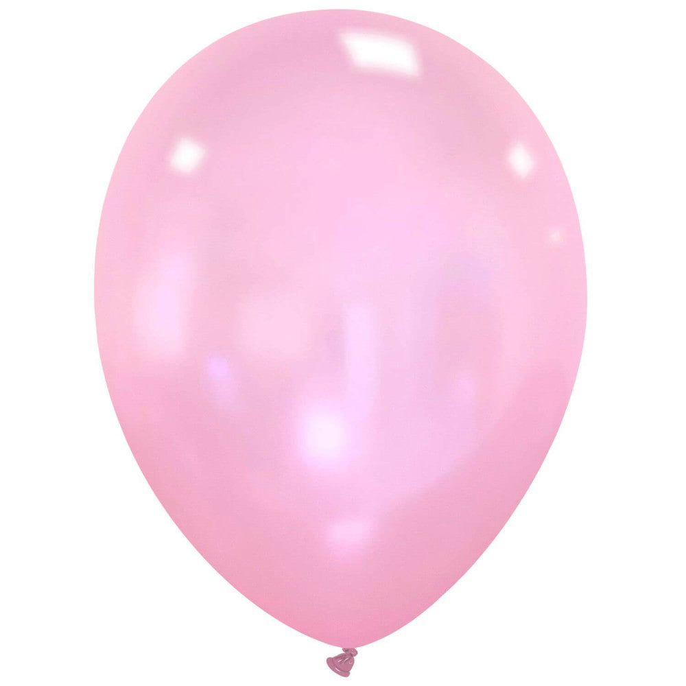 Μπαλόνια Λάτεξ 12 Μεταλλικό Ροζ Baby Pink / 100 τεμ