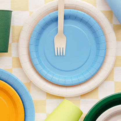 Χάρτινα Πιάτα γλυκού - Γαλάζια (6 τεμ)