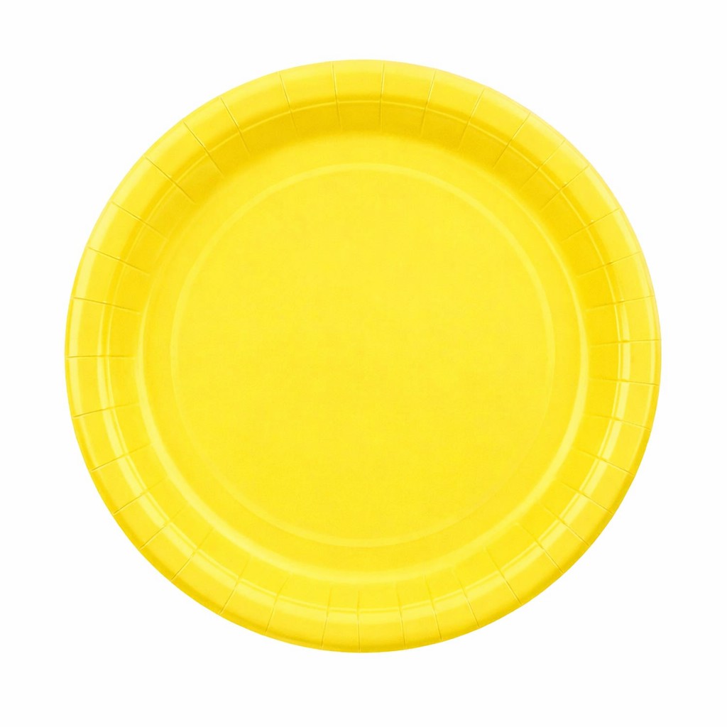Χάρτινα Πιάτα γλυκού - Κίτρινα (6 τεμ)