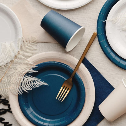 Χάρτινα Πιάτα γλυκού - Μπλε (6 τεμ)