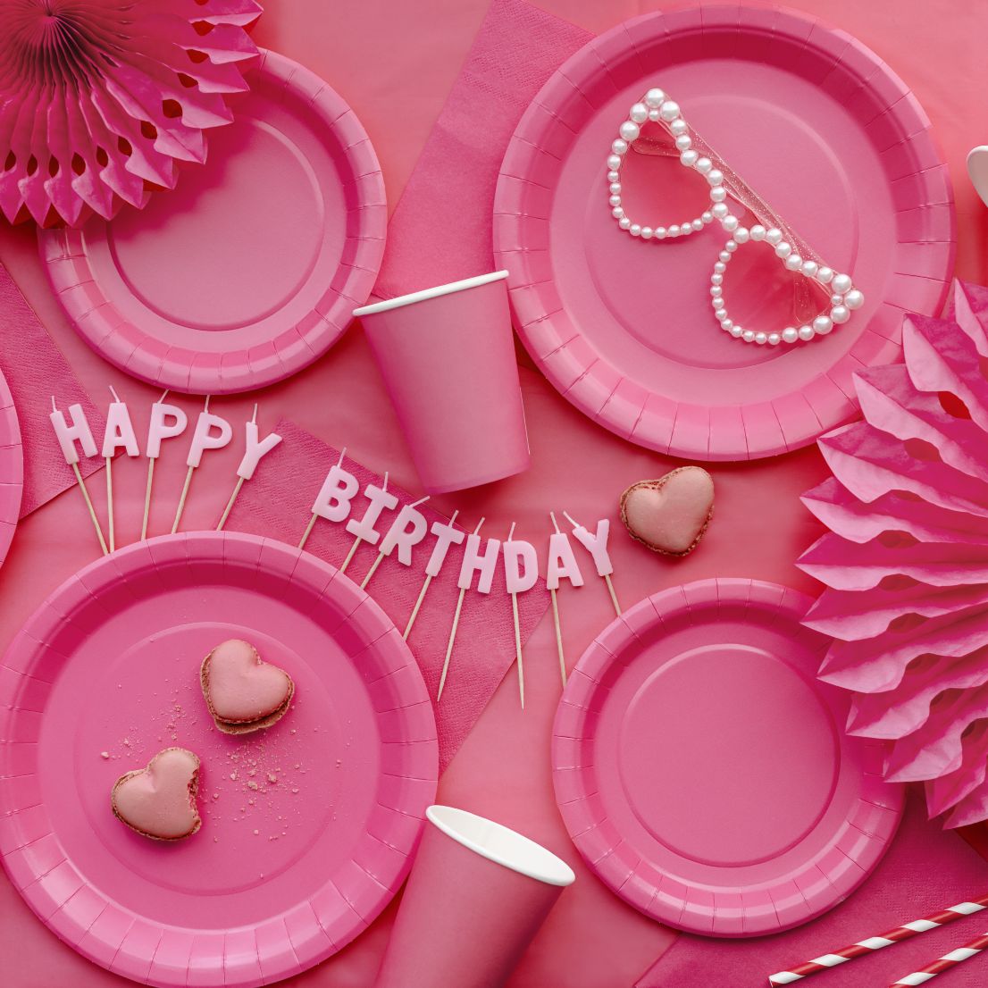 Χάρτινα Πιάτα γλυκού - Φούξια (6 τεμ)