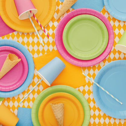 Χάρτινα Πιάτα γλυκού - Πορτοκαλί (6 τεμ)