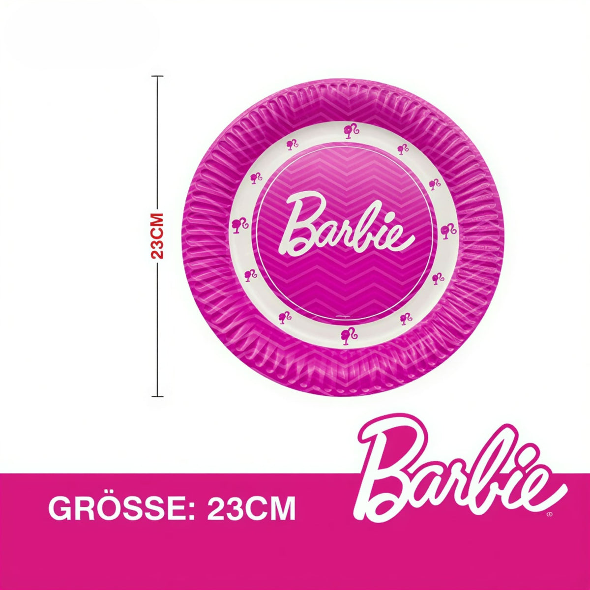 Χάρτινα Πιάτα Φαγητού - Barbie (8 τεμ)