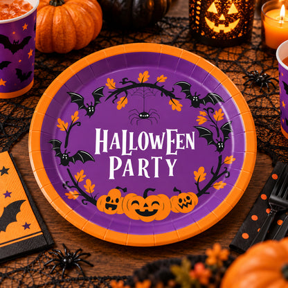 Χάρτινα Πιάτα φαγητού - Halloween Party (6 τεμ)