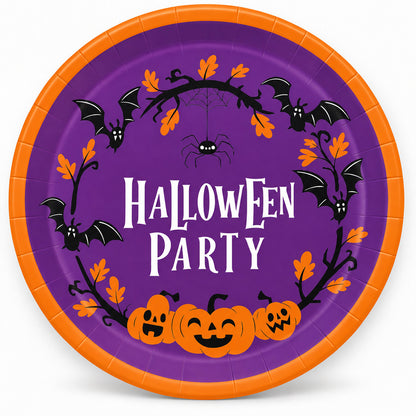 Χάρτινα Πιάτα φαγητού - Halloween Party (6 τεμ)