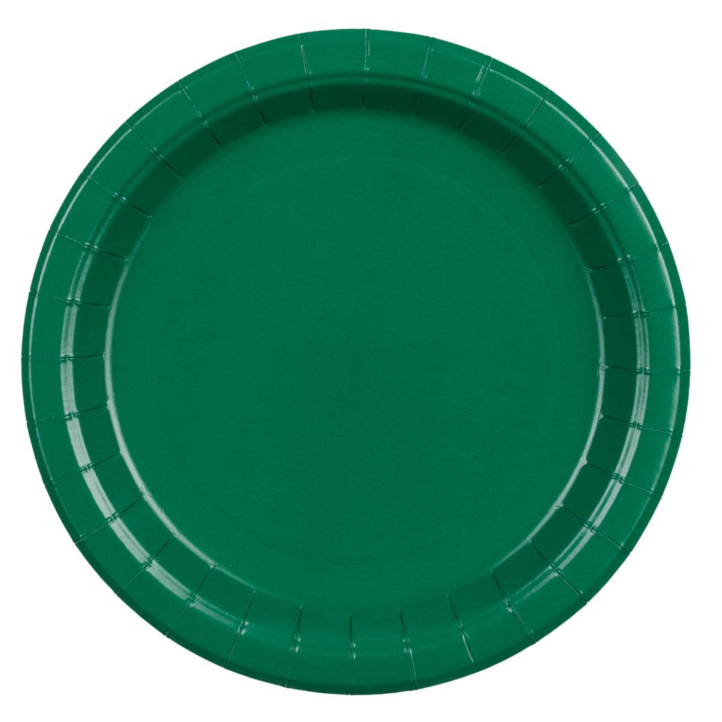 Χάρτινα Πιάτα φαγητού - Πράσινο (6 τεμ)